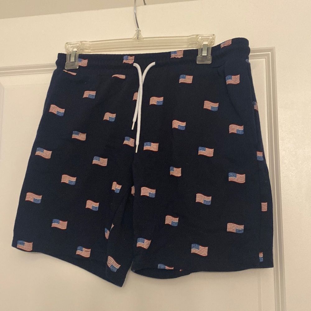 NWOT IML Target Mens Comfy Sweat Shorts American Flag Design Print - Size S